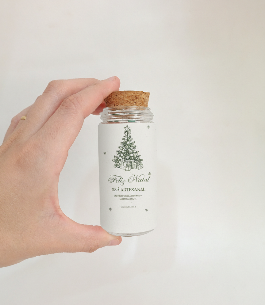 Vidrinho de Fósforo Artesanal Natalino - Presente Criativo e Decoração Exclusiva
