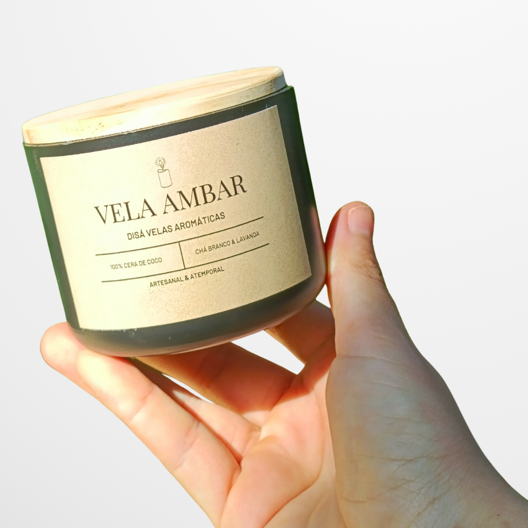 Vela Aromática Âmbar – 200g