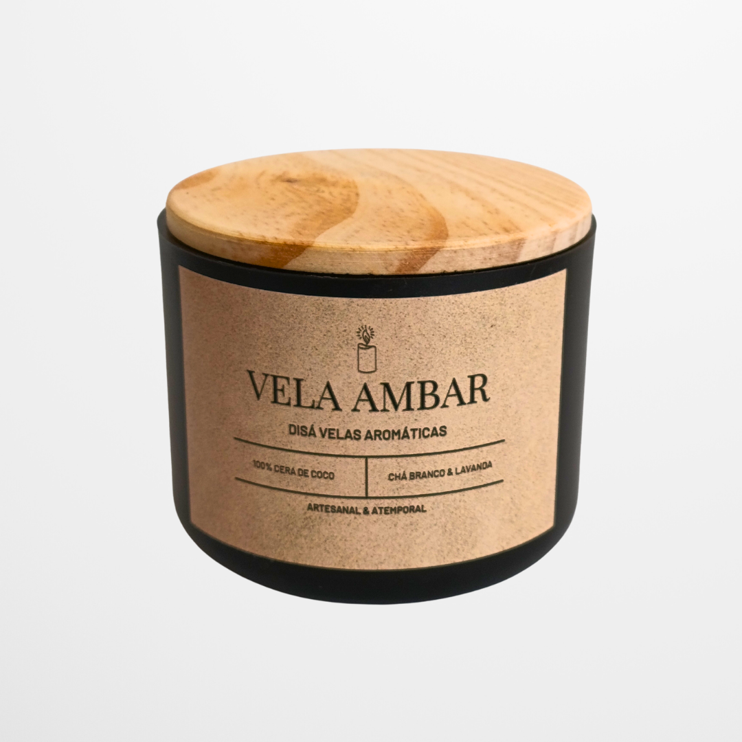 Vela Aromática Âmbar – 200g