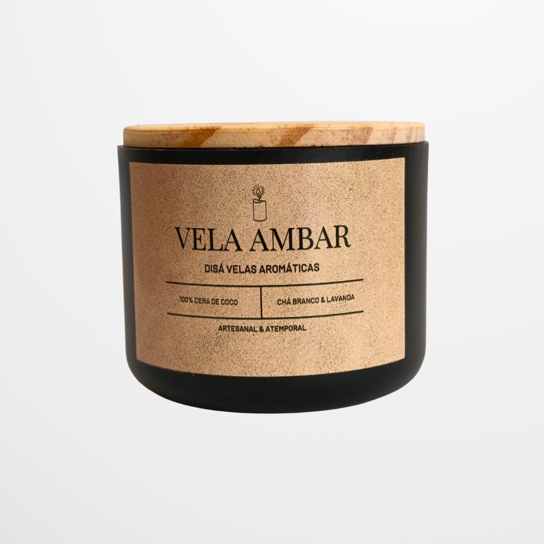 Vela Aromática Âmbar – 200g