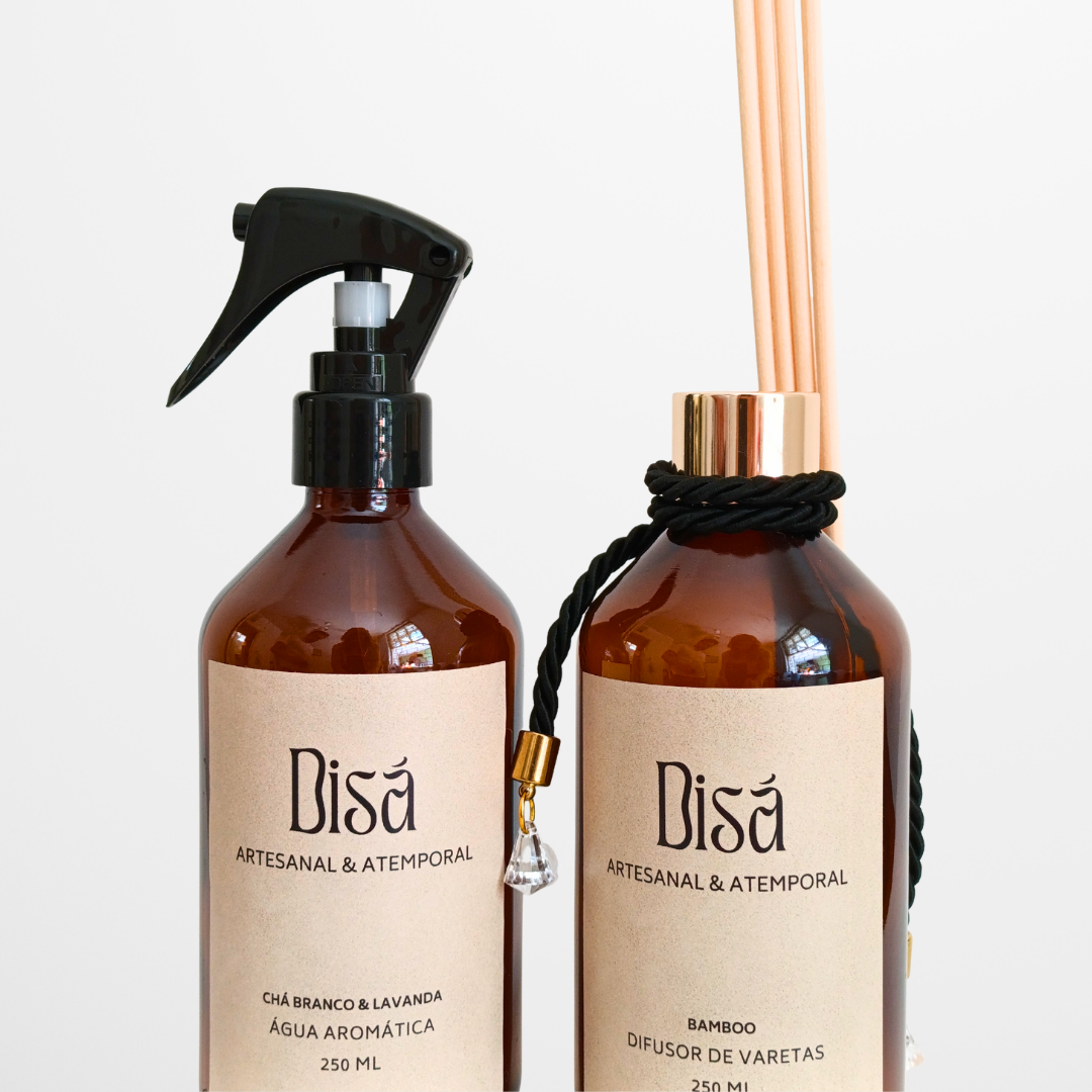Kit Âmbar Duo – Água Aromática + Difusor