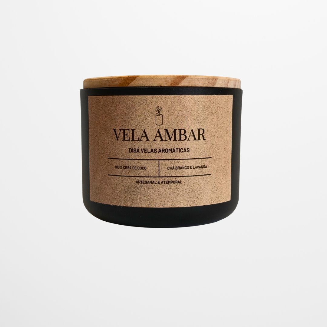 Vela Aromática Âmbar – 200g