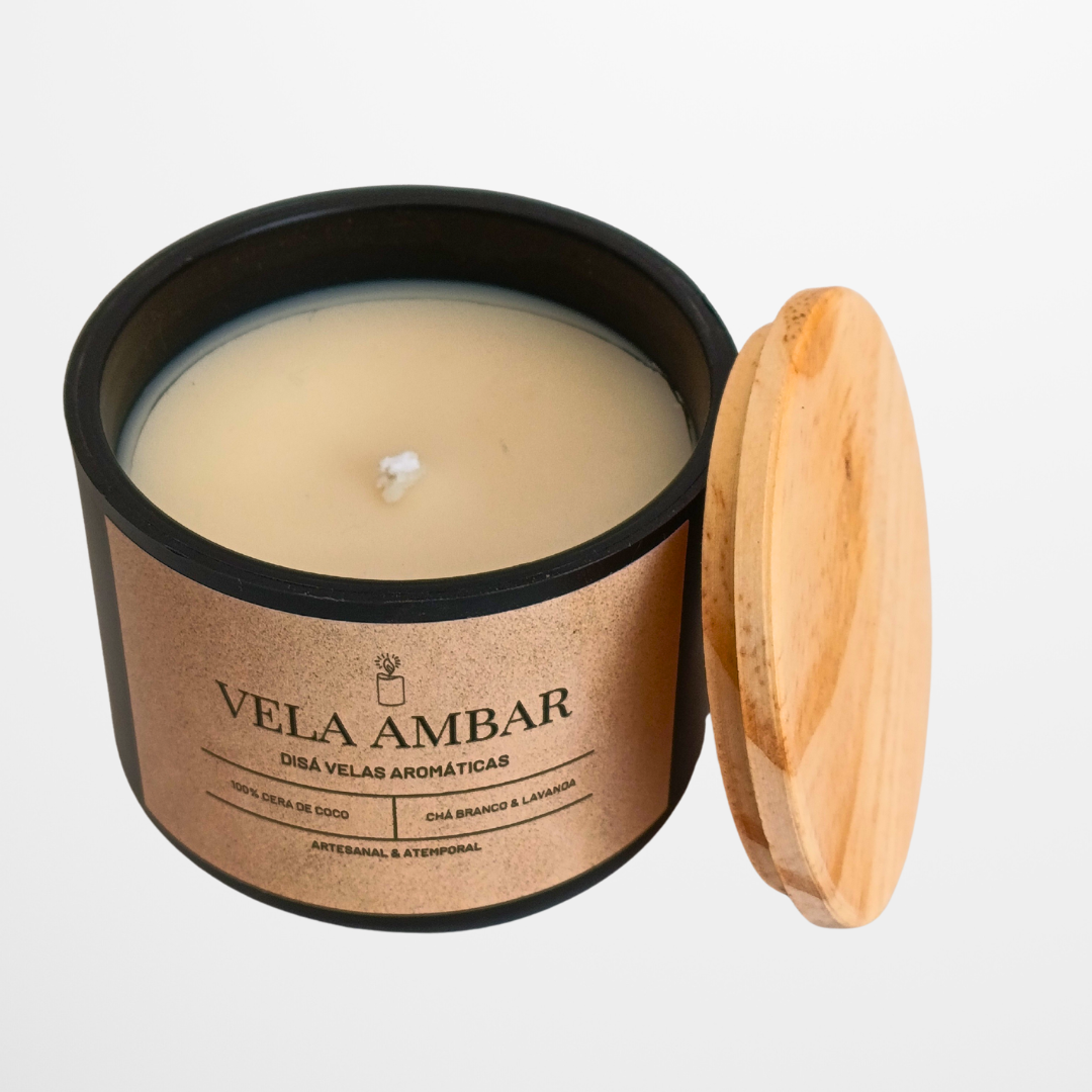 Vela Aromática Âmbar – 200g
