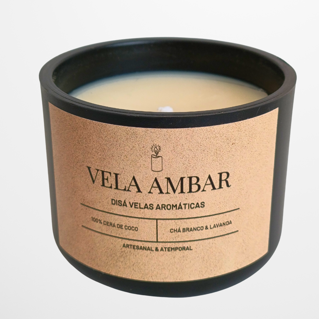 Vela Aromática Âmbar – 200g
