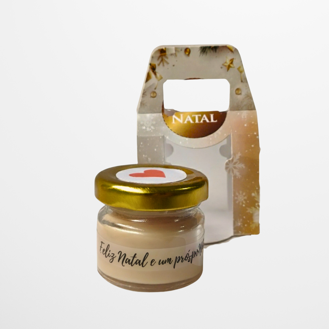 Mini vela Feliz Natal - Lembrancinha