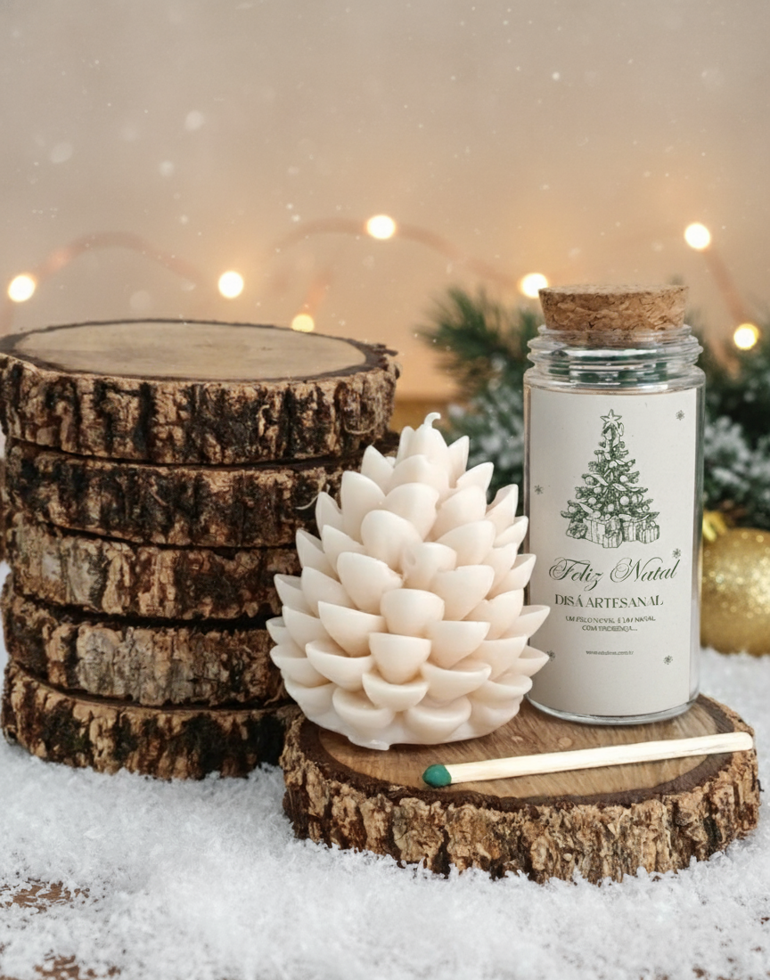 Vidrinho de Fósforo Artesanal Natalino - Presente Criativo e Decoração Exclusiva