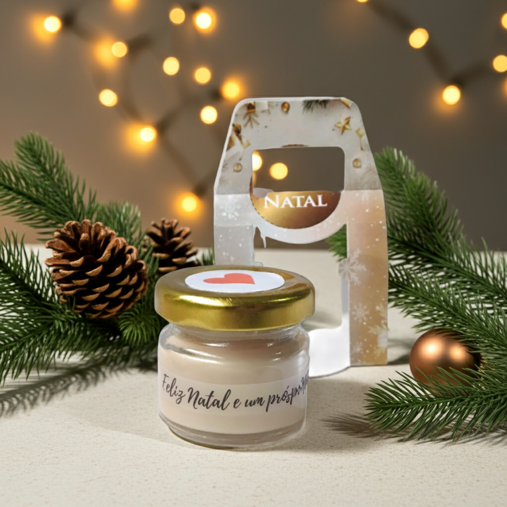 Mini vela Feliz Natal - Lembrancinha