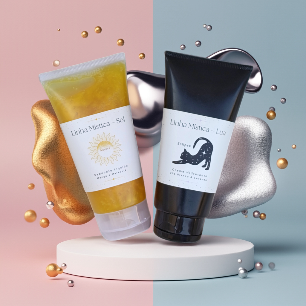 KIT Sabonete Facial Sol + Creme Hidratante Lua - Linha Mística